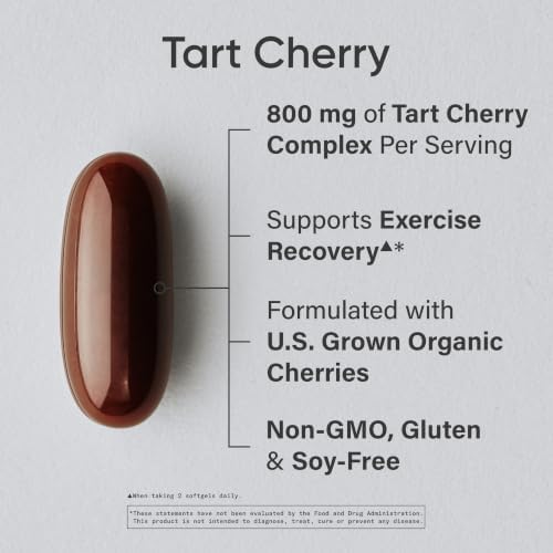 Sports Research® Tart Cherry Fruit Complex 800mg, 60 Softgels|B00TP54IFO