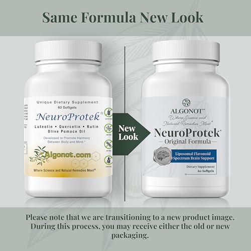 NeuroProtek® – The only liposomal luteolin products using olive pomace oil. A unique, patented, all-natural oral dietary supplement in a soft gel which may promote harmony between body and mind. (1)|B0045JB858