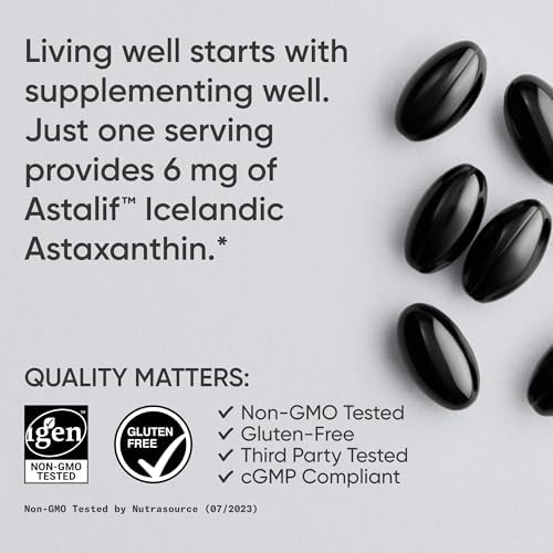 Sports Research® Icelandic Astaxanthin 6mg w/Coconut Oil - 120 Count|B07WP6KRN7