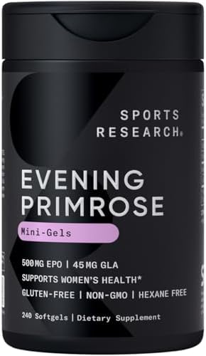 Sports Research® Evening Primrose Oil 1300mg, 120 Softgels|B00NH5AK2S