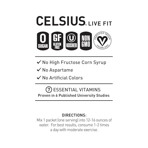 CELSIUS® On-the-Go Powder Sticks Arctic Vibe, Essential Energy 2.5 Oz (14 Sticks per Pack)|B0D52J9X1N