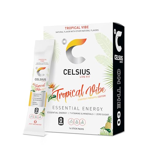 CELSIUS On The Go Blueberry Lemonade, Sugar Free Energy Drink Mix (14 Sticks per Pack)|B0CJVS18JS