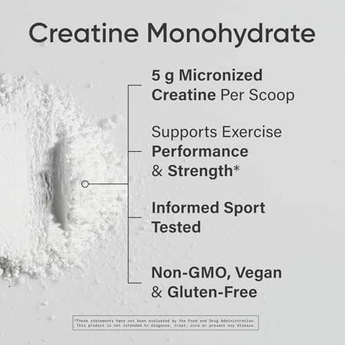 Sports Research® Creatine Monohydrate Powder 5g, Unflavored (100 Servings)|B0CCJZVJYG
