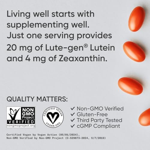 Sports Research® Lutein + Zeaxanthin w/Organic Coconut Oil, 120 Plantgels™|B07DFRQFQT