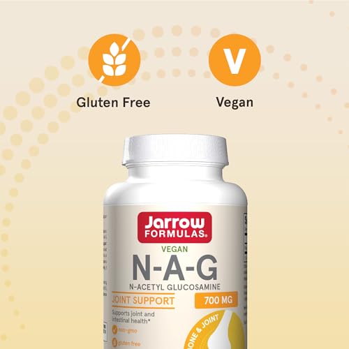 Jarrow Formulas N-A-G 700 mg, N-Acetyl Glucosamine, Acetylated Form of Glucosamine for Bone and Joint Support, 120 Veggie Capsules, Up to 120 Servings|B0013OQGUK