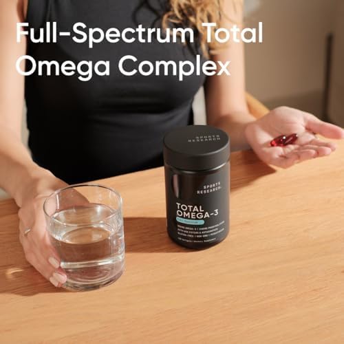 Sports Research® Total Omega-3 Fish Oil 2200mg w/Astaxanthin, 120 Count|B083G9K6M5
