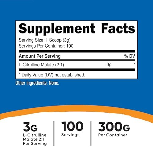 Nutricost L-Citrulline Malate (2:1) Powder (300 Grams)|B00N1A2JM8