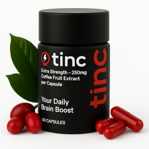 Tinc Extra Strength Brain Supplements for Memory and Focus, Healthy, for Mental Clarity & Concentration, Cognitive Support & Alertness (60 Capsules)|B0D38DTBL9