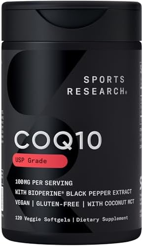 Sports Research® CoQ10 200mg, 90 Count Plantgels™|B0CCX5T12K