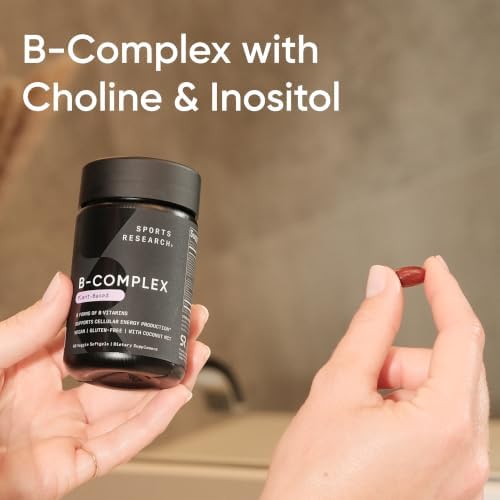 Sports Research® Vitamin B-Complex, 120 Count Plantgels™|B0CVNPVWNQ