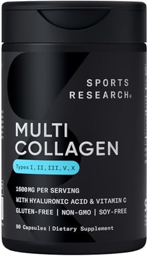 Sports Research® Multi Collagen Protein Powder, Chocolate - 30 Servings|B08F9FCK8W