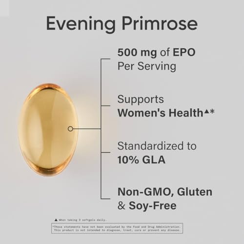 Sports Research® Evening Primrose Oil 500mg, 240 Mini-Softgels|B07DWFXD7X