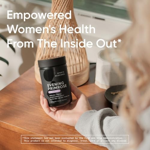 Sports Research® Evening Primrose Oil 500mg, 240 Mini-Softgels|B07DWFXD7X