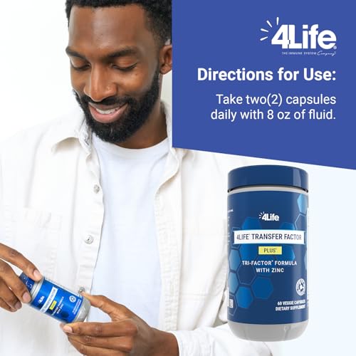 4Life Transfer Factor Plus - Support with Zinc, Super Mushroom Blend (Maitake, Shiitake, Agaricus), and Colostrum & Egg Yolk Extracts - 60 Capsules|B004NNINLI