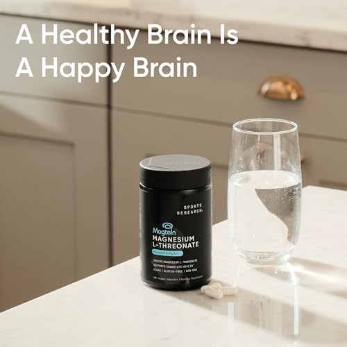 Sports Research® Magnesium L-Threonate 2000mg w/Magtein®, 180 Count|B0CDP398C6