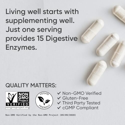 Sports Research® Digestive Enzymes w/Probiotics, 90 Veggie Caps|B08F8YC7C2