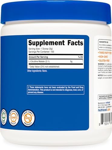 Nutricost L-Citrulline Malate (2:1) Powder (300 Grams)|B00N1A2JM8