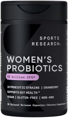 Sports Research® Women's Probiotics 65 Billion CFU w/Prebiotics, 30 Count|B09MCBPGCJ