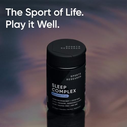 Sports Research® Sleep Complex (Melatonin-Free), 60 Veggie Capsules|B0DCC4TYP2