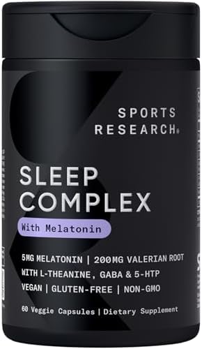 Sports Research® Sleep Complex (Melatonin-Free), 60 Veggie Capsules|B0DCC4TYP2