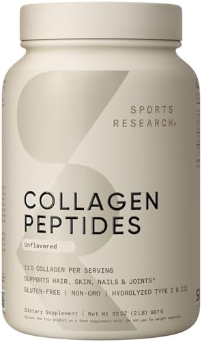 Sports Research® Organic Collagen Peptides w/Matcha Green Tea - 10.2oz|B07TKFK3C5