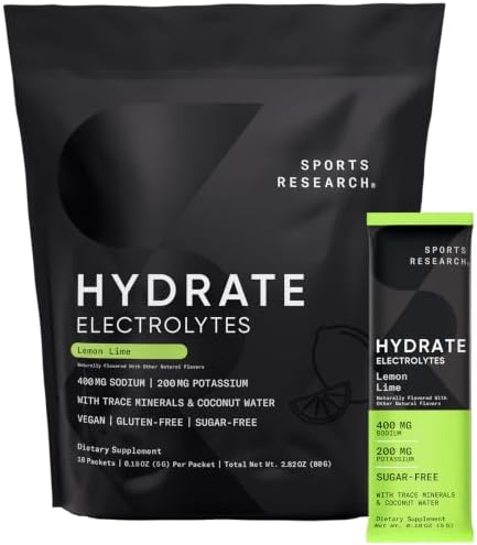 Sports Research® Hydrate Electrolytes, 16 Variety Packets|B0CTLS64RQ