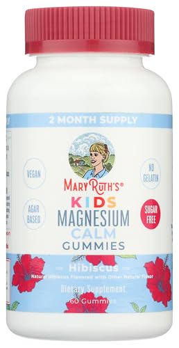 Kids Magnesium Citrate Gummies by MaryRuth's | 2 Month Supply | Sugar Free | Calm Magnesium Gummies for Kids 2+ | Bone Health | Calcium Absorption | Essential Mineral | Vegan | 60 Count|B0B1KJ6SGS