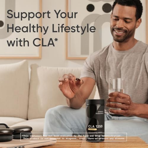 Sports Research® CLA 1250mg, 180 Softgels|B01F2OG8B8