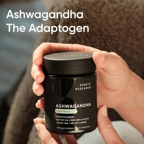 Sports Research® Ashwagandha w/Coconut MCT Oil, 60 Softgels|B0CTYQT78S