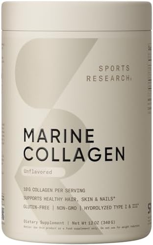 Sports Research® Marine Collagen Peptides Dark Chocolate (15oz)|B0CF44LHB9