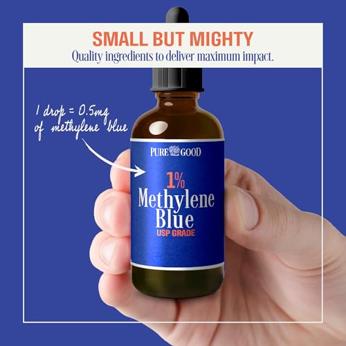 Pharmaceutical-Grade Methylene Blue 1% – 60mL | USP-Grade, Third-Party Tested, Alcohol-Free | Amber Dropper Bottle|B0D7DZ4D39
