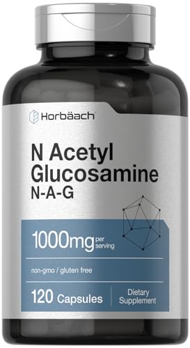 Horbaach N-Acetyl Glucosamine 1000 mg | 120 Capsules | N-A-G Supplement Pills | Non-GMO & Gluten Free|B0CGVW9XCL