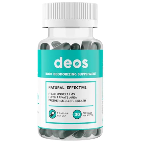 DEOS Internal Deodorant Supplement – Full Body Deodorizer for Gut Health, Skin Health, Detox & Digestion Support – Natural Odor Control Chlorophyll Pills for Head-to-Toe Freshness | 30 Capsules|B0DJ3L26SS