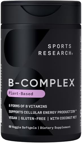 Sports Research® Vitamin B-Complex, 120 Count Plantgels™|B0CVNPVWNQ
