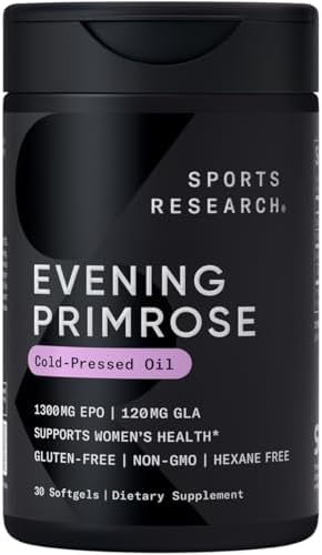 Sports Research® Evening Primrose Oil 500mg, 240 Mini-Softgels|B07DWFXD7X