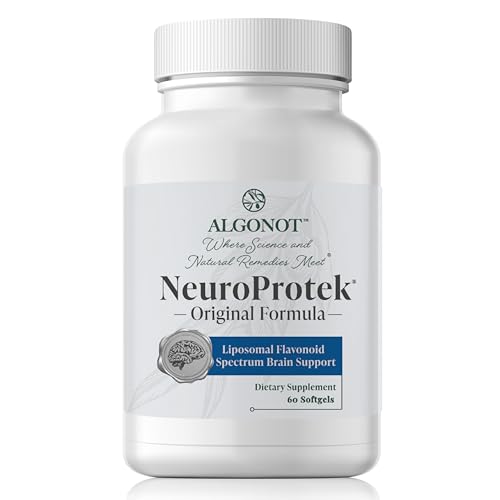 NeuroProtek® – The only liposomal luteolin products using olive pomace oil. A unique, patented, all-natural oral dietary supplement in a soft gel which may promote harmony between body and mind. (1)|B0045JB858