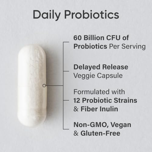 Sports Research® Daily Probiotics 60 Billion CFU w/Prebiotics, 30 Count|B08DZ9TL85