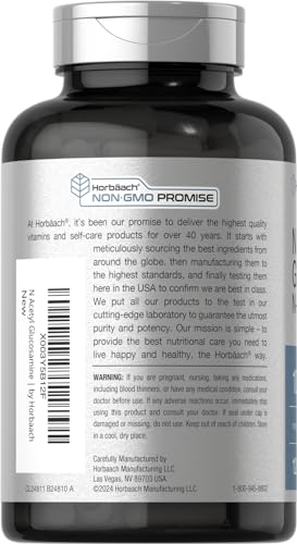 Horbaach N-Acetyl Glucosamine 1000 mg | 120 Capsules | N-A-G Supplement Pills | Non-GMO & Gluten Free|B0CGVW9XCL