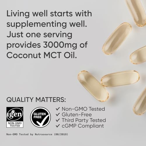 Sports Research® Coconut MCT Oil 3000mg, 120 Softgels|B01LZGT0FL