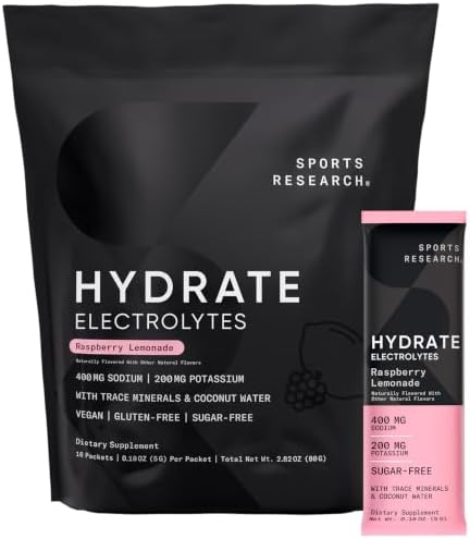 Sports Research® Hydrate Electrolytes, 16 Variety Packets|B0CTLS64RQ
