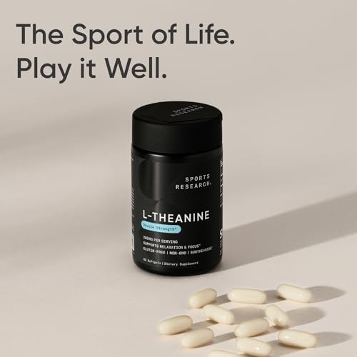 Sports Research® L-Theanine 200mg with Suntheanine®, 60 Softgels|B00TXY32FY