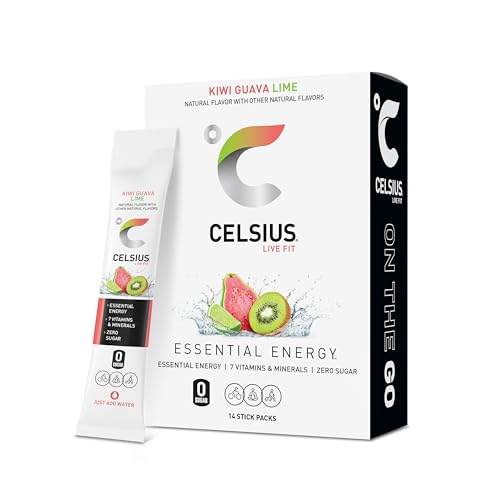 CELSIUS On The Go Strawberry Coconut, Sugar Free Energy Drink Mix (14 Sticks per Pack)|B0CJW7BRX4
