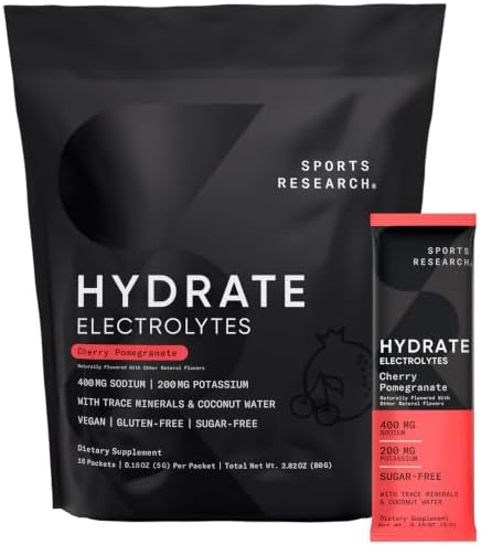 Sports Research® Hydrate Electrolytes, 16 Variety Packets|B0CTLS64RQ