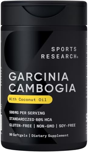 Sports Research® Garcinia Cambogia 60% HCA, 90 Softgels|B00CKXJ06K