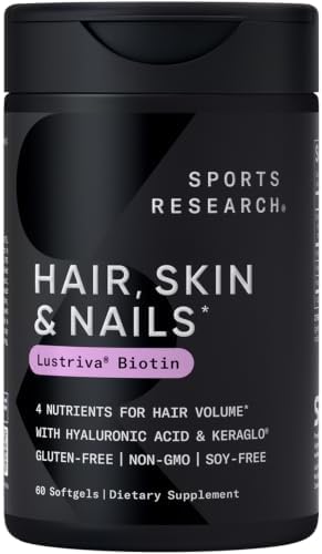 Sports Research® Biotin 5,000mcg w/Coconut Oil, 120 Count Plantgels™|B00IOZWC2M