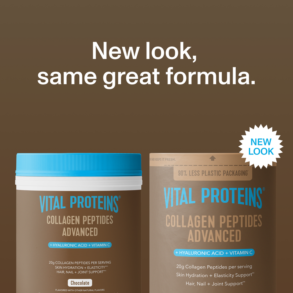 Péptidos de Colágeno Chocolate Avanzados - con Ácido Hialurónico y Vitamina C - Vital Proteins