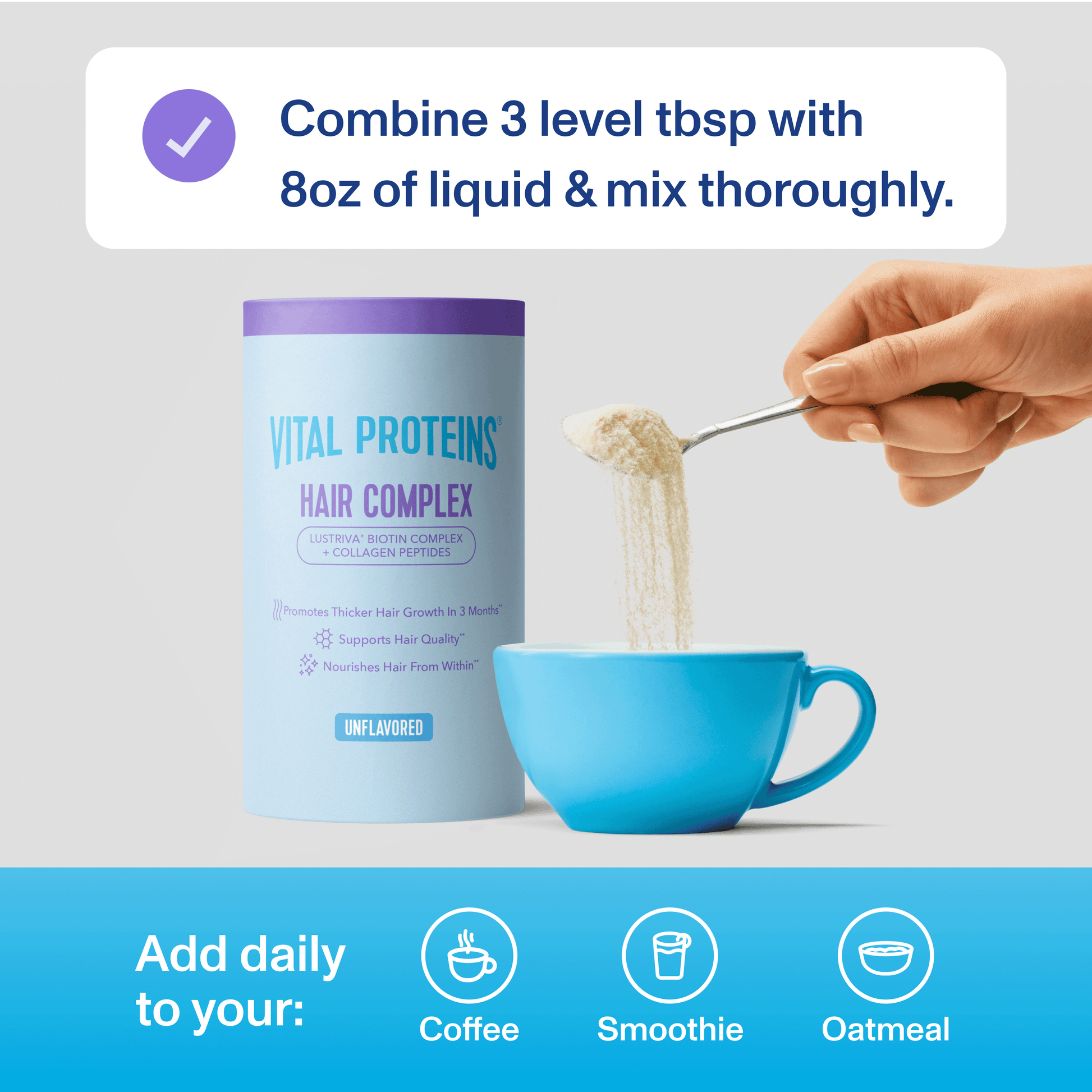 Complejo Capilar - con Complejo de Biotina Lustriva - Vital Proteins