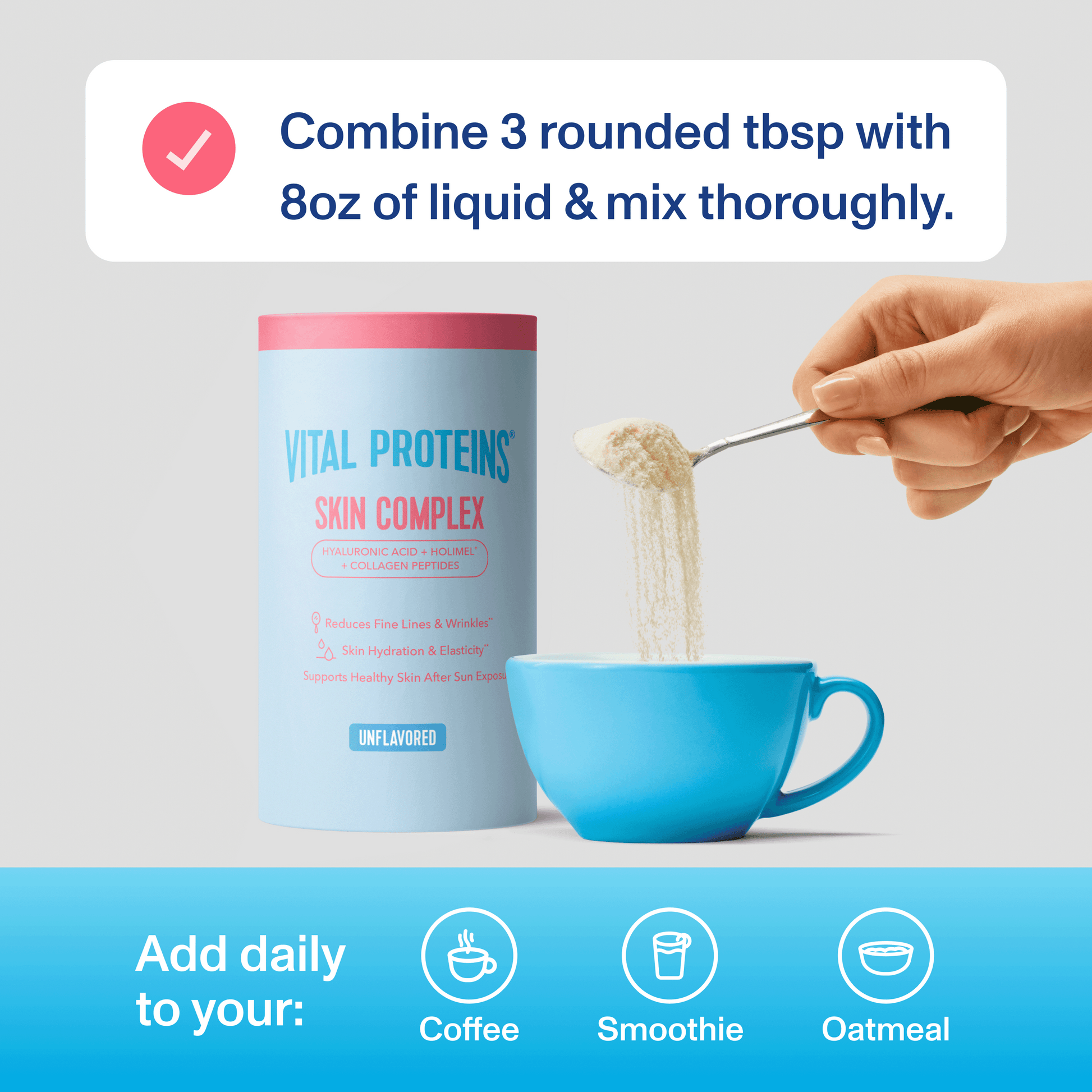 Complejo para la Piel - con Holimel Melón y Ácido Hialurónico - Vital Proteins