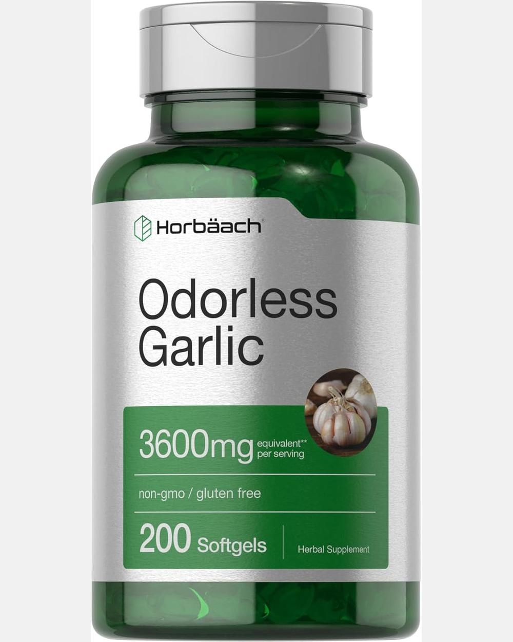 Odorless Garlic Softgels 3600mg | 200 cápsulas - Horbaach