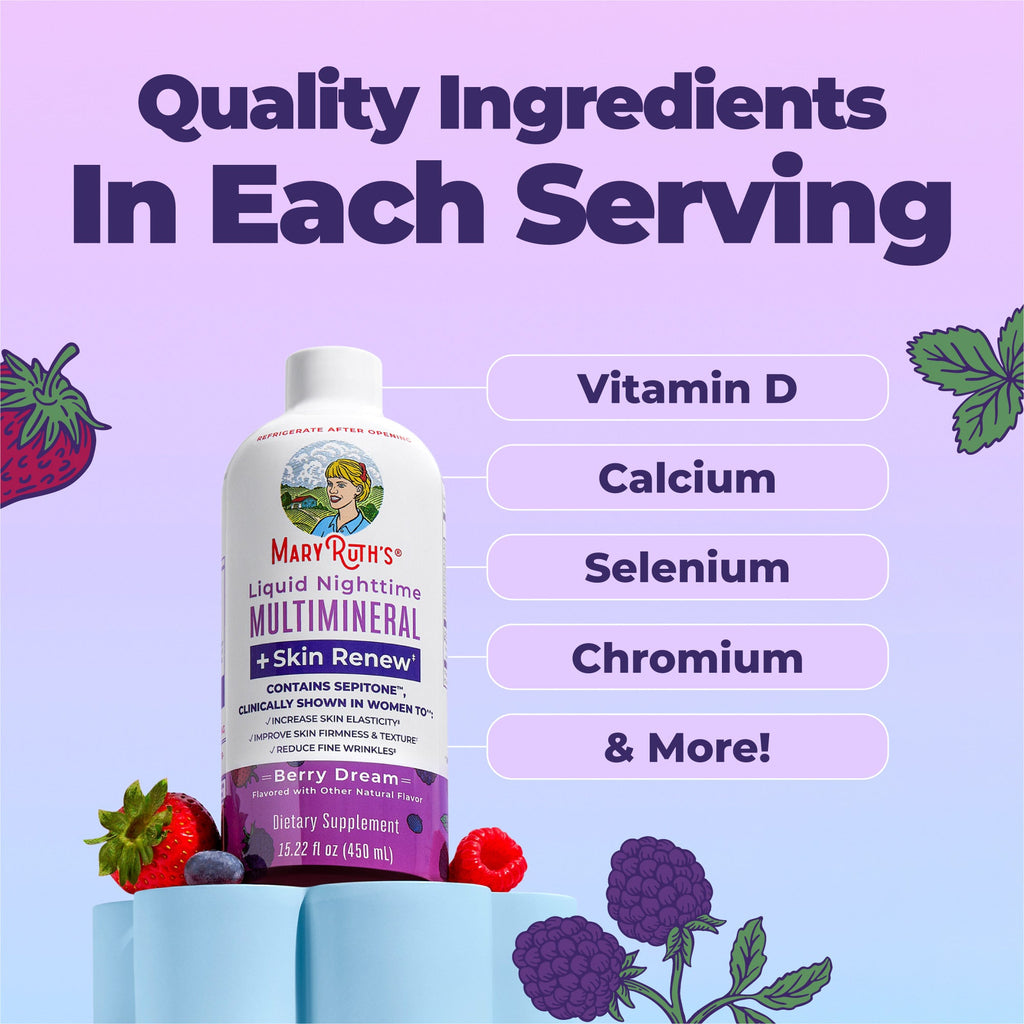 Multimineral Líquido Nocturno + Renovación de la Piel - MaryRuth Organics